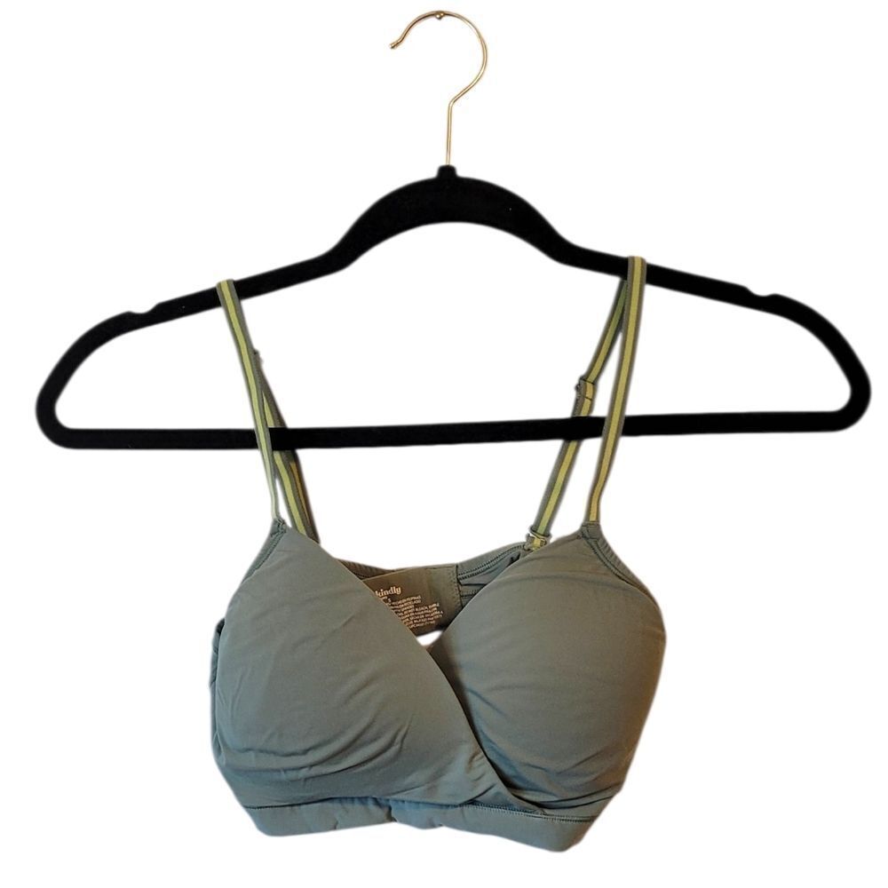 Kindly Yours Women's Olive Green Crossover T-Shirt Bra Size S